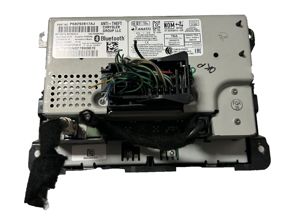 2017 2018 2019 2020 Jeep Compass 5" Screen Radio Display Receiver 68292817AJ