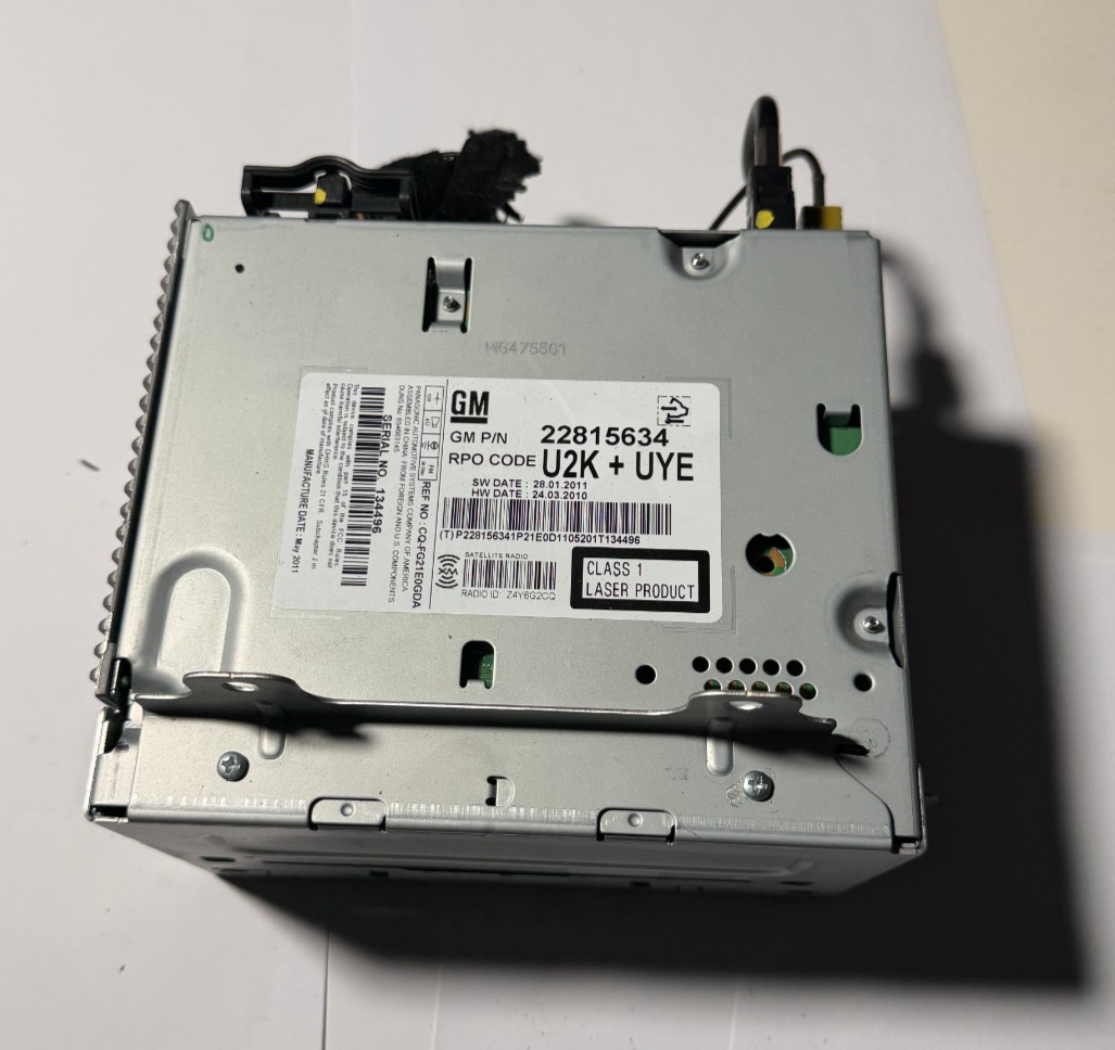 2011-2012 11 12 Chevrolet Chevy Cruze AM FM Audio Radio Receiver 22815634