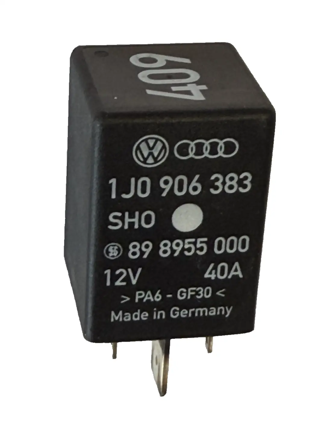 02 2002 Volkswagen Cabrio 2.0L Fuel Pump Relay 12V 40A 1J0 906 383, 89 8955 000 by Volkswagen