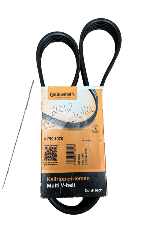Continental Multi V-Belt Serpentine Belt 6PK1070 for 2012 Volkswagen Jetta