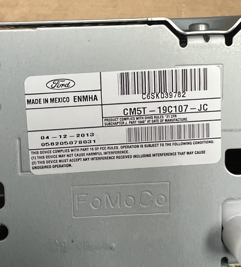 2012-2015 Ford Focus AM FM CD MP3 Satellite Radio Receiver CM5T 19C107 JC