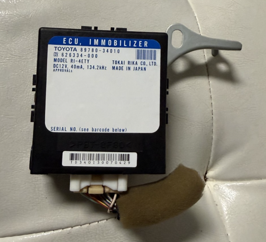02 03 04 05 06 07 Toyota Sequoia Immobilizer Control Module 89780 34010
