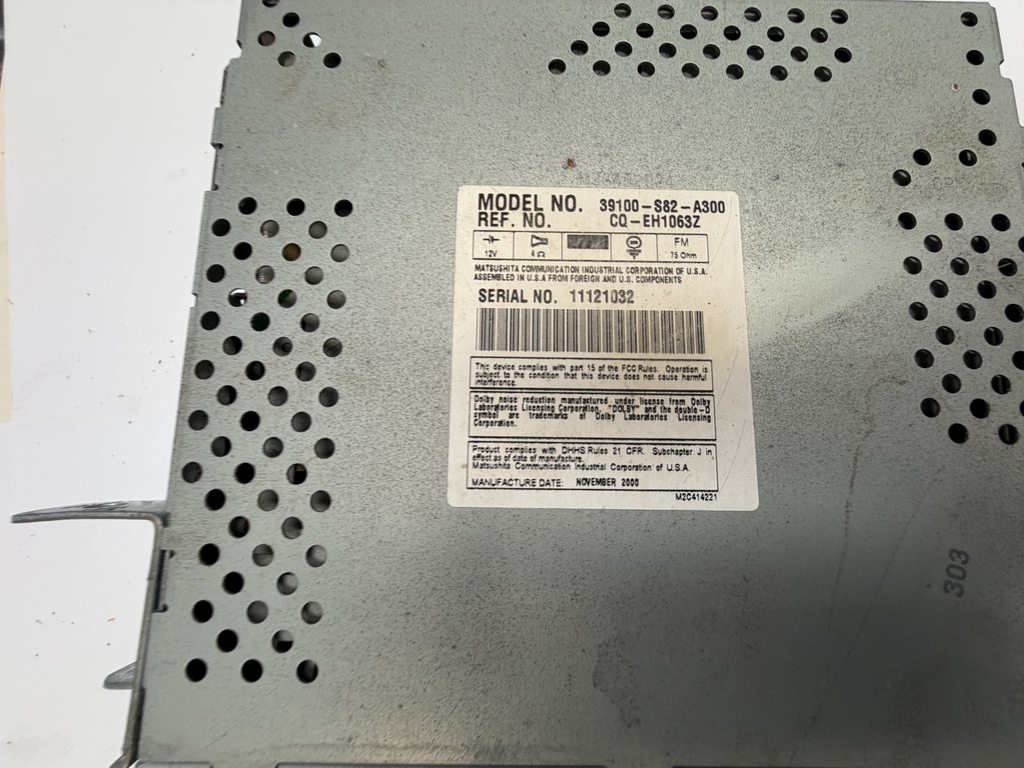 Radio 6 Disc CD Receiver AM FM 39100 S82 A300 fits 1998-2002 Honda Accord Civic by Matsushita