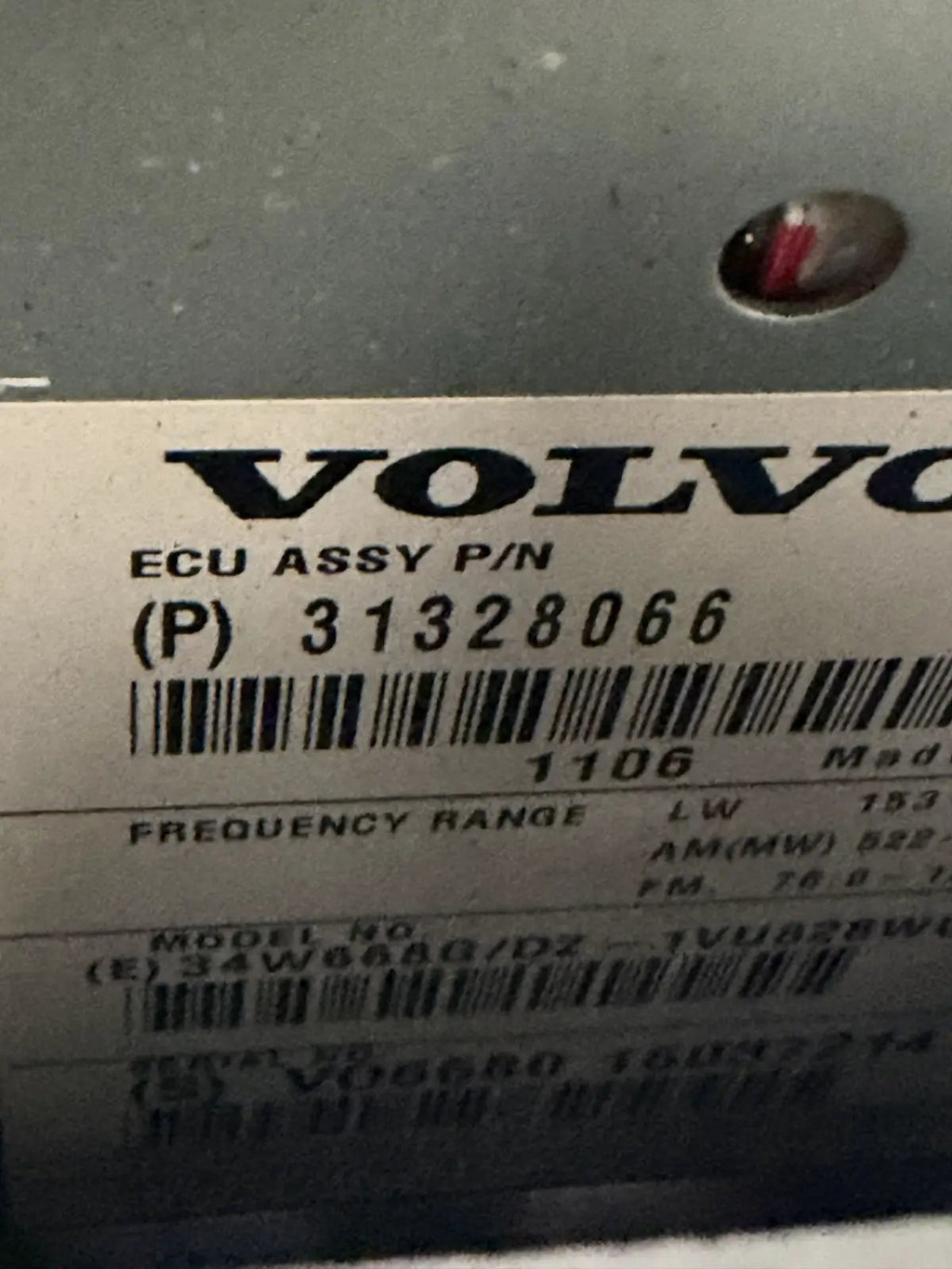 2007-2014 Volvo XC90 Dash Radio & Climate Temperature Control Panel 31328066 by Volvo