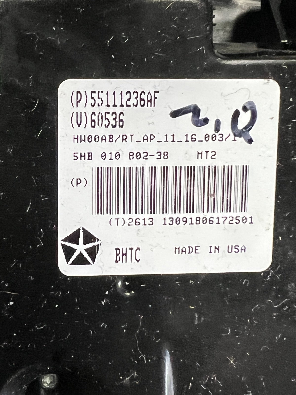 2011-2016 Dodge Caravan Climate Temperature Heater Control Panel 55111236AF