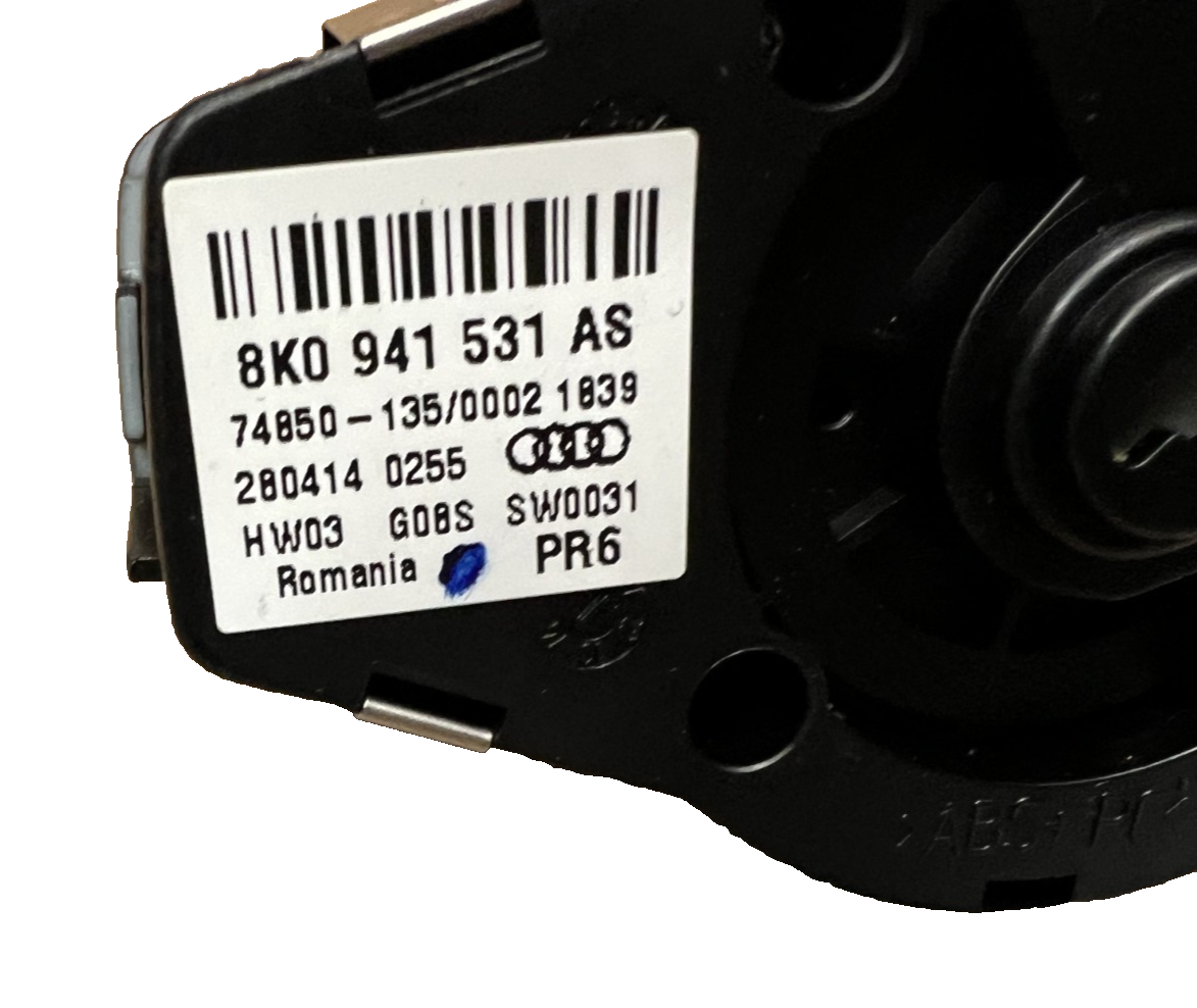 Headlight Fog Light Switch 8K0941531AS fits 2009-2016 Audi A4 S4 A5 S5 Q5 8R