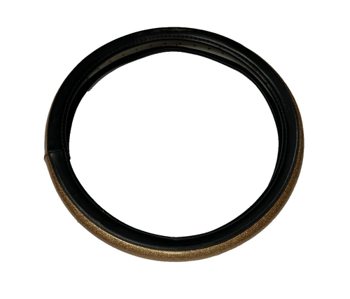 Steering Wheel Cover Black with Gold Sparkling Glitter Design 14.75'' Diameter