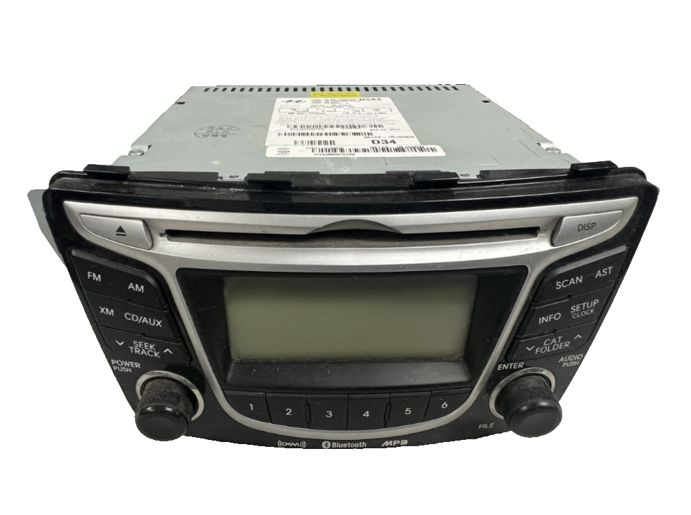 12-14 Hyundai Accent Radio AM FM Single CD Player with Bluetooth 961701R150GU