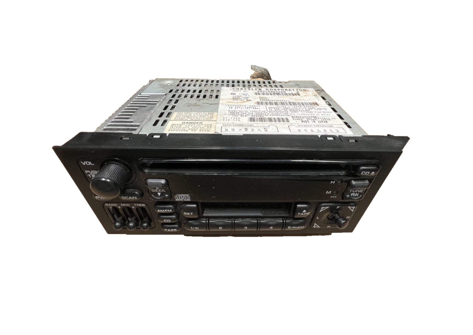 1994-2003 Jeep Dodge Chrysler AM FM Radio Cassette CD Player Receiver 04704383AH