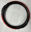 Faux Leather Steering Wheel Cover Black and Red Universal Fit