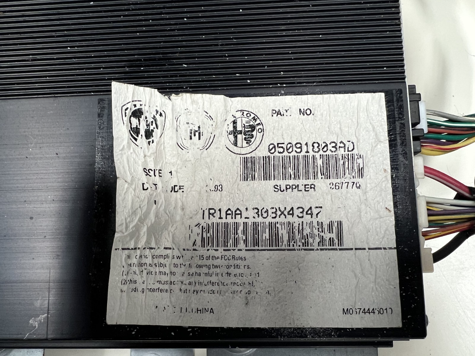 2012 2013 2014 2015 2016 2017 Fiat 500 Radio Amp Amplifier OEM 05091803AD