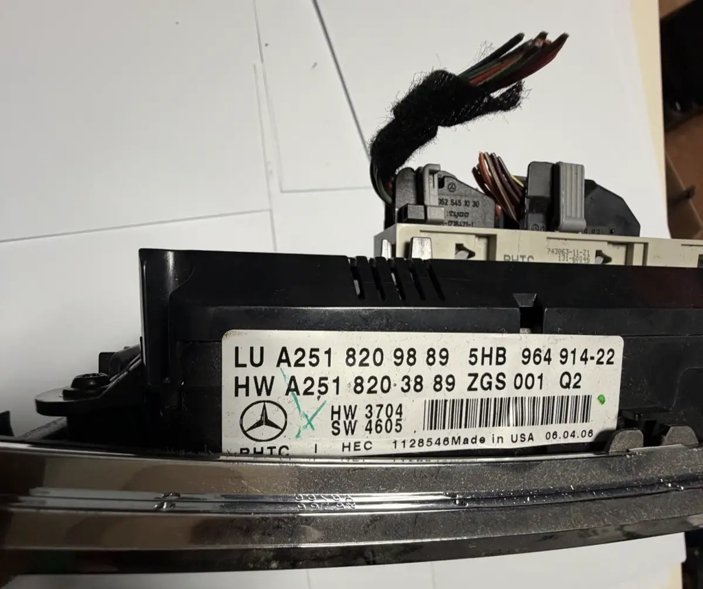 2006-2008 Mercedes-Benz W164 AC Heater Climate Control Panel 5HB 964 914 22 by Mercedes-Benz
