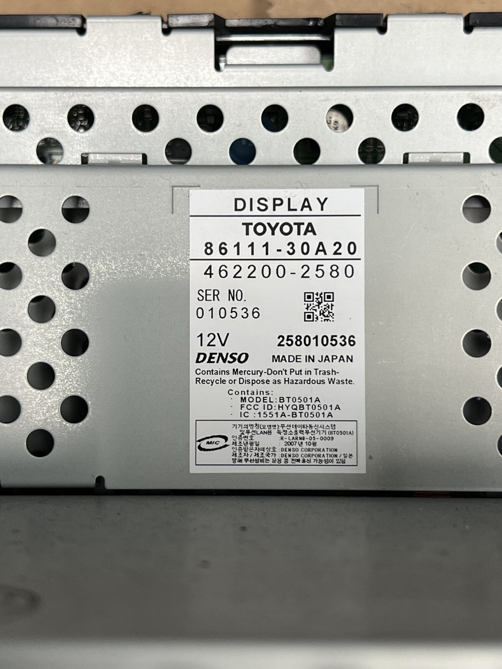 2007-2010 Lexus GS350 Navigation Screen Display Radio Receiver 86111-30A20