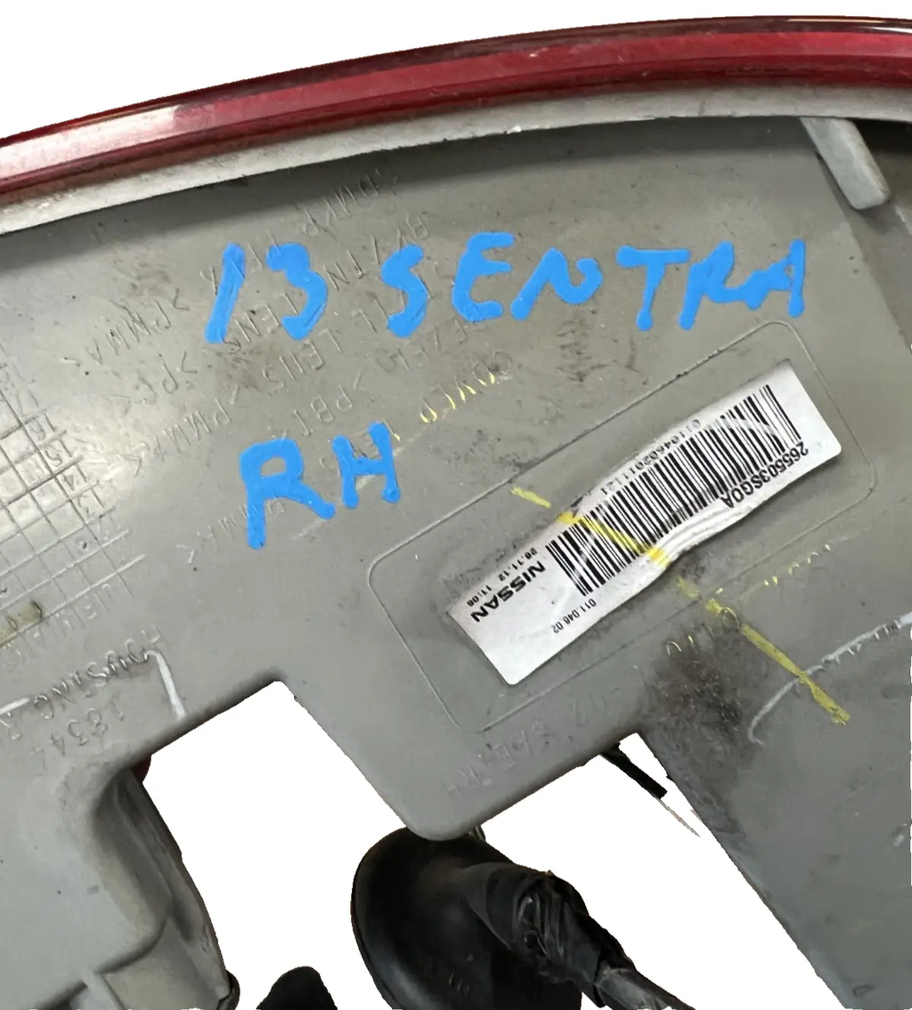 2013-2015 Nissan Sentra Quarter Panel Mounted Tail Light Right Side Passenger by Nissan
