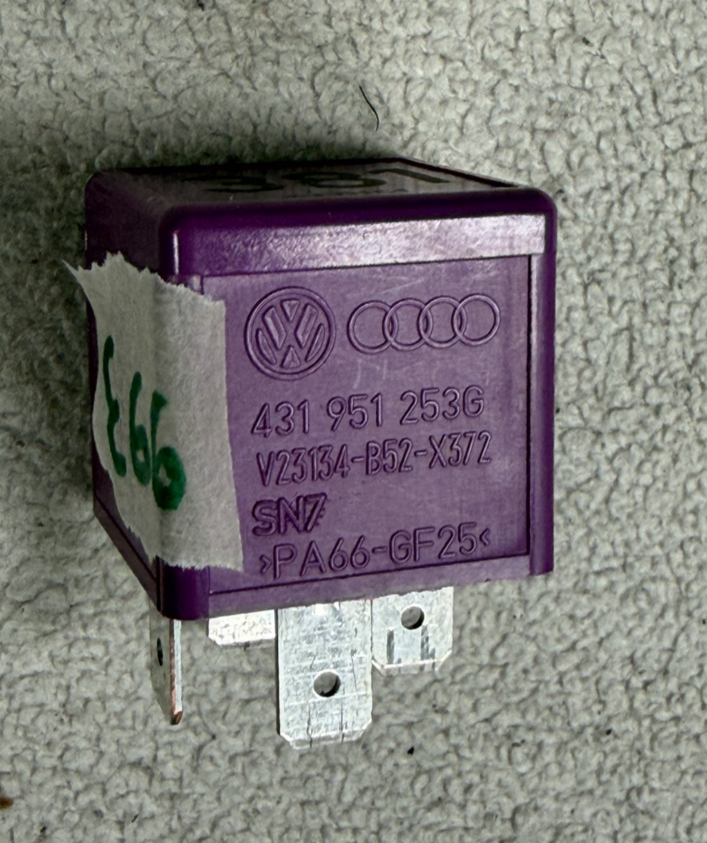 2004-2011 Audi A8 Quattro Starter Relay #381 431 951 253G, V23134 B52 X372