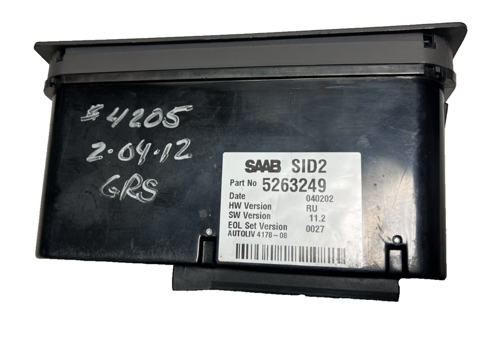 1999 2000 2001 2002 2003 Saab 9-5 SID2 Information Display 5263249 Black