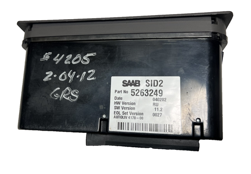 1999 2000 2001 2002 2003 Saab 9-5 SID2 Information Display 5263249 Black