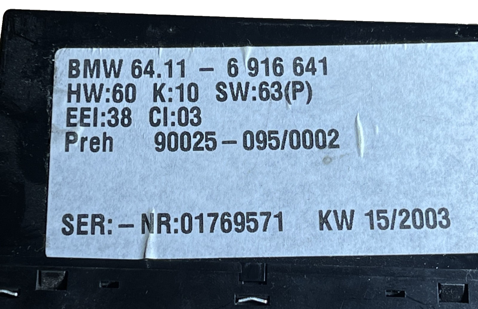 BMW AC Air Conditioning Heater Climate Control 6 916 641 fits 95-03 BMW E39