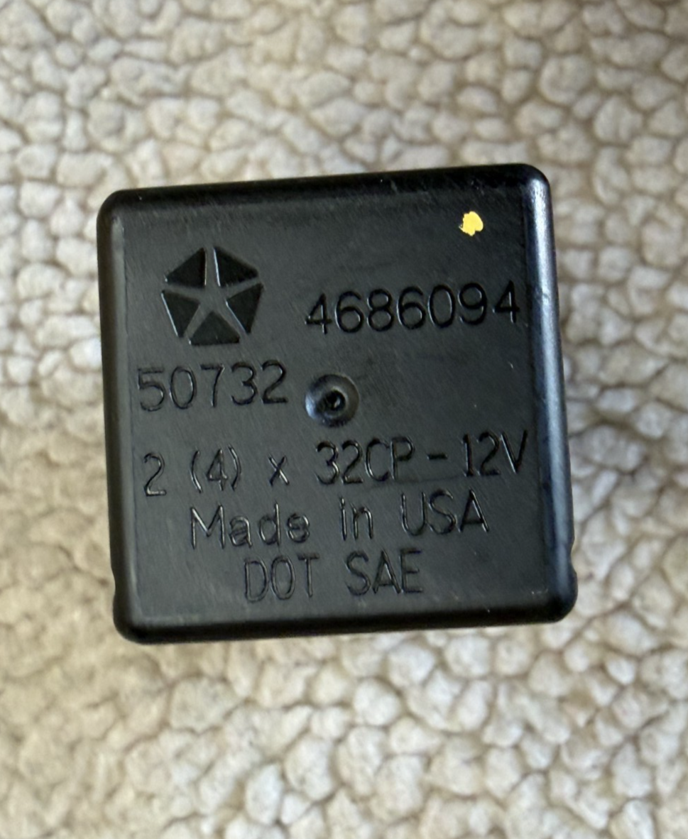 Turn Signal Relay 4686094, 50732 Black fits 1997 1998 1999 2000 Dodge Caravan
