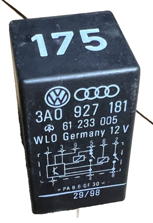 1999-2005 Volkswagen Jetta Accessory Power Relay #175 3A0 927 181 Black