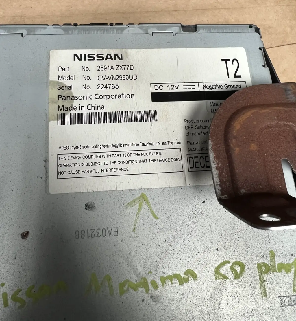 2010-2014 Nissan Maxima AM FM CD Player Radio Receiver OEM 2591A ZX77D by Nissan