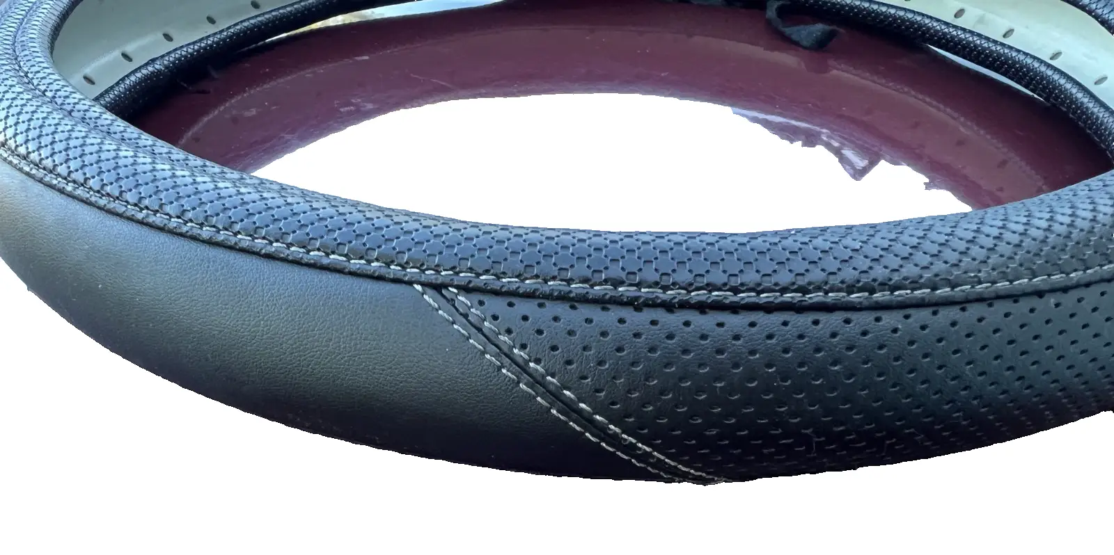 Steering Wheel Cover Black Textured for Steering Wheel Protection, Grip by Unbranded