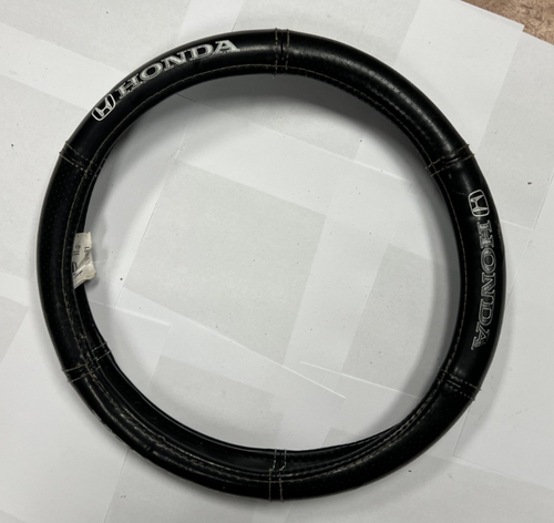 Honda Sport Grip Car SUV Steering Wheel Cover Black Synthetic Leather