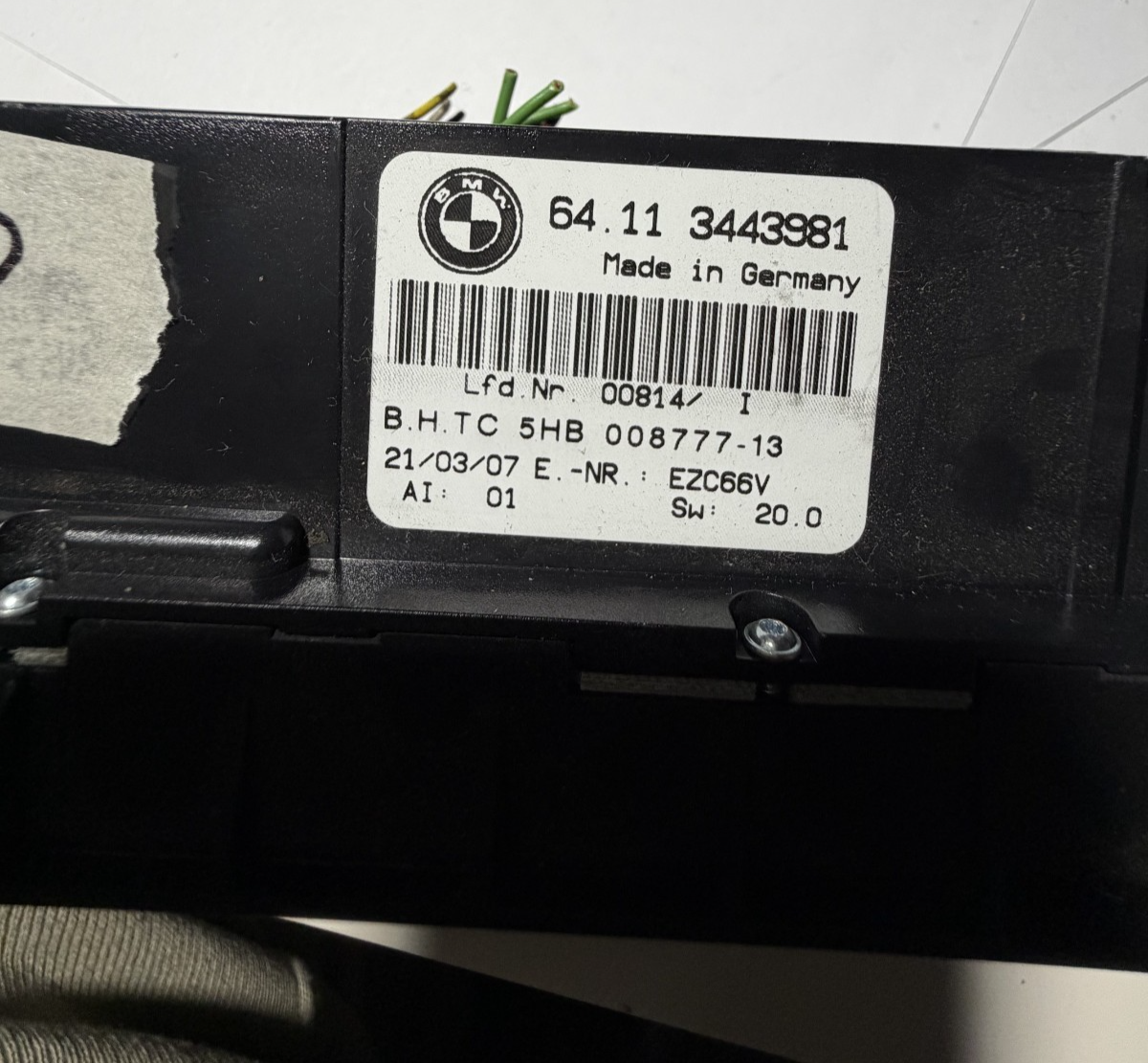AC Temperature Heater Climate Control Panel 3443981 fits 2004-2010 BMW E83 X3
