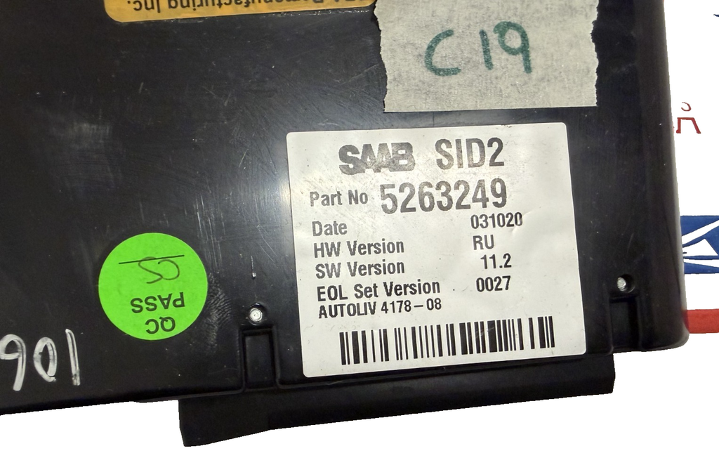 SID2 Information Info Display 5263249 Black fits 1999-2003 Saab 9-5 95