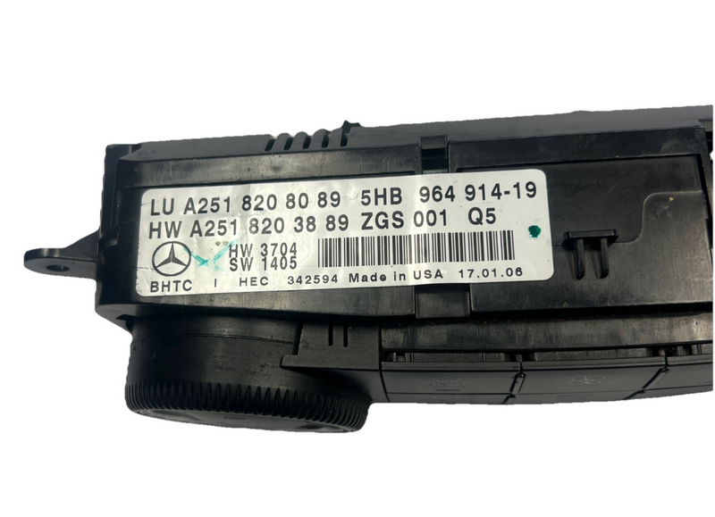 2006-2012 Mercedes-Benz ML350 GL450 HVAC AC Heater Climate Control Switch