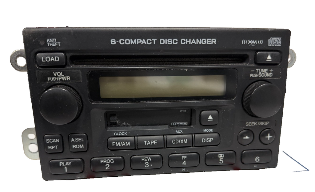 6 Disc Radio AM FM CD Cassette Player 39100 S9A A601 fits 06 2006 Honda CRV