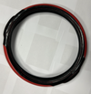 Faux Leather Steering Wheel Cover Black and Red Universal Fit