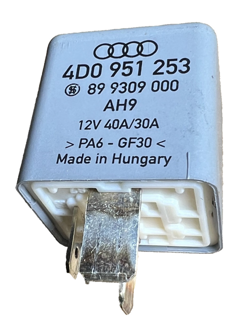 Fuel Pump Relay 12V 40A 30A 4D0 951 253, 89 9309 000 fits 1992-2004 Audi S4 S6