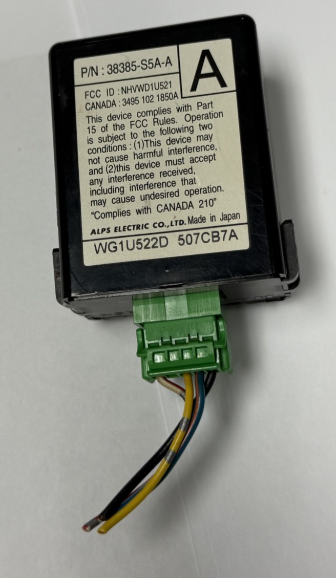 01 02 03 04 05 Honda Civic Keyless Entry Receiver Module 38385 S5A A, 507CB7A