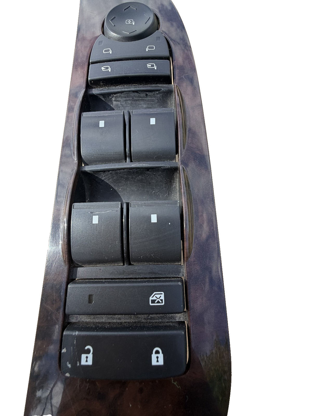 2007-2013 Cadillac Escalade Master Power Window Switch Left 15906883 Woodgrain