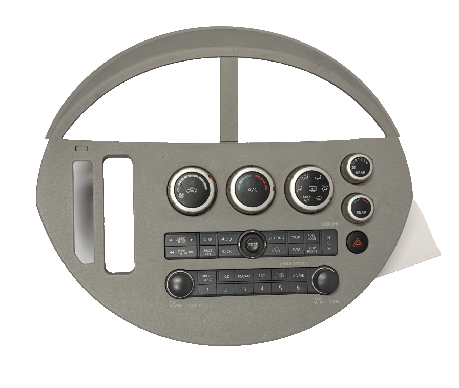 2004-2006 Nissan Quest Dash Center Climate CD SAT Radio Player Bezel Panel