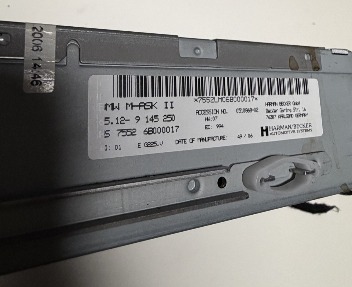 2004-2009 BMW E60 E63 E64 5/6 Series Radio CD Disc Player 9 145 250, 68000017