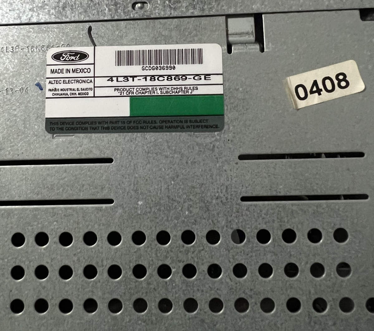 2004 2005 2006 2007 2008 Ford F-150 Truck Radio AM FM CD Player 4L3T 18C869 GE