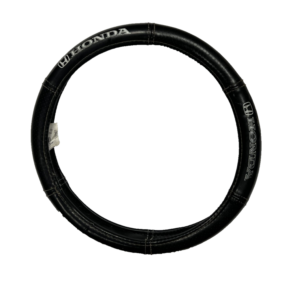 Honda Sport Grip Car SUV Steering Wheel Cover Black Synthetic Leather