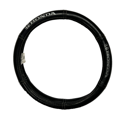 Honda Sport Grip Car SUV Steering Wheel Cover Black Synthetic Leather