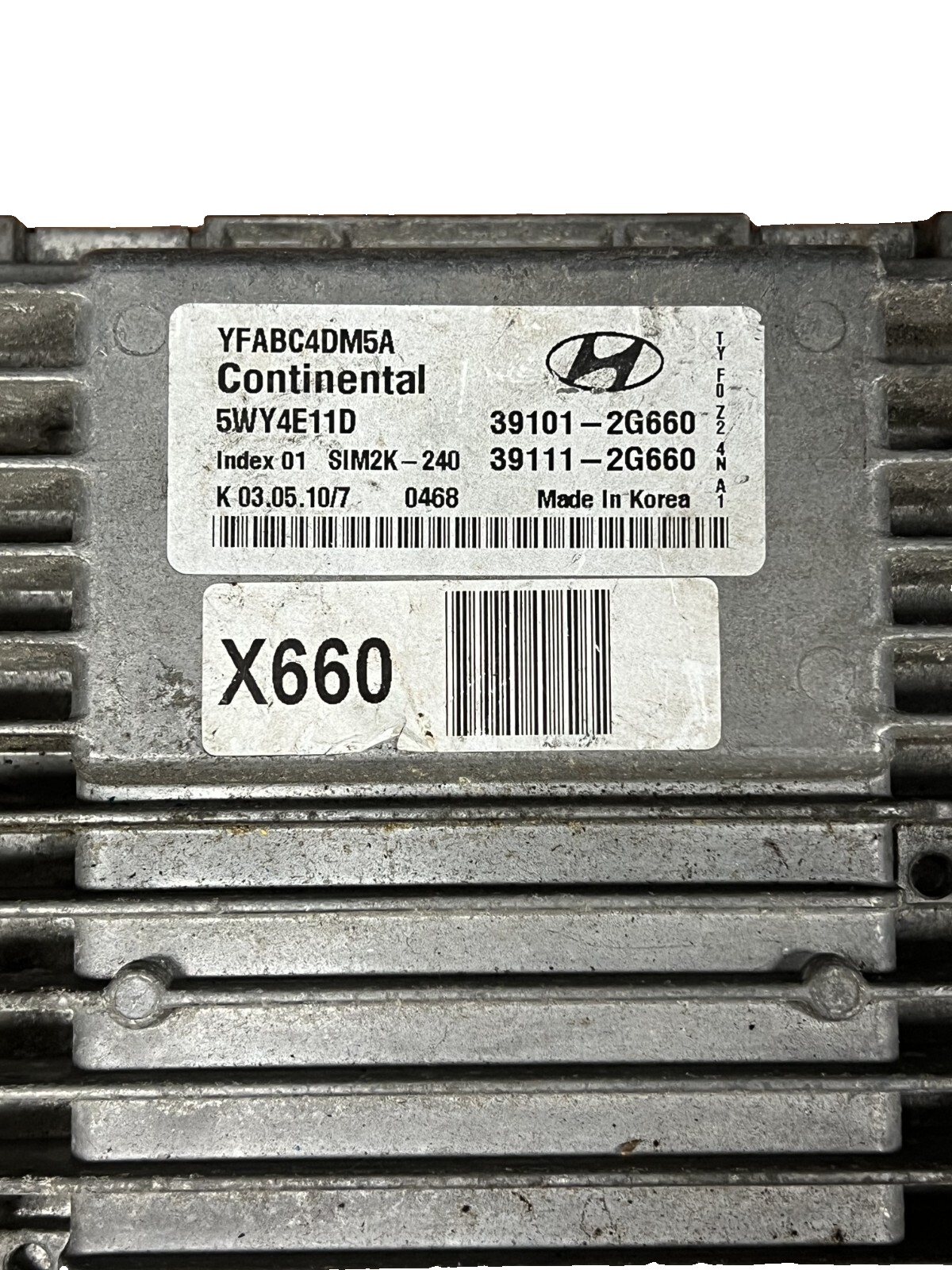 2011 Hyundai Sonata Computer Brain Engine Control Module 39101-2G660 39111-2G660