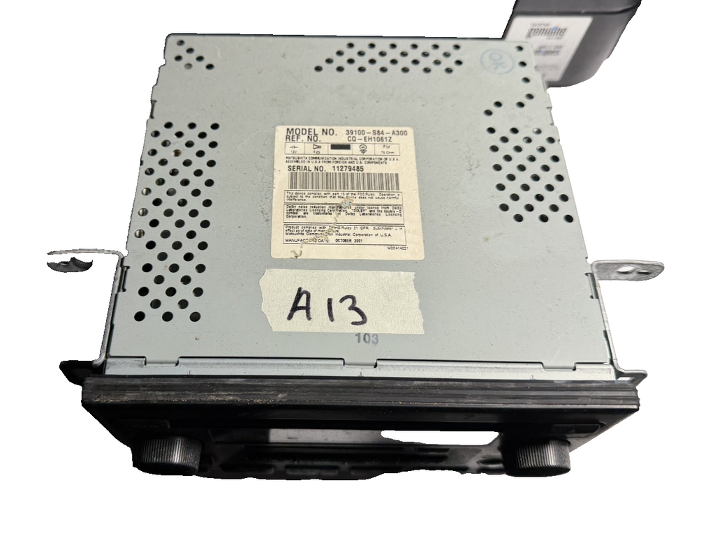 Stereo AM FM CD 6 Disc Radio Receiver 39100 S84 A300 fits 01-02 Honda Accord
