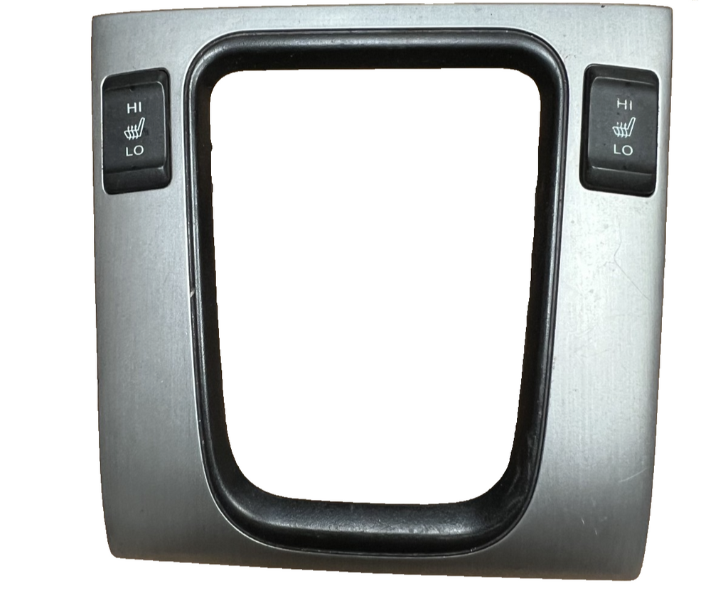 2003-2007 Honda Accord Center Shifter Trim Bezel with Seat Switch Silver Gray