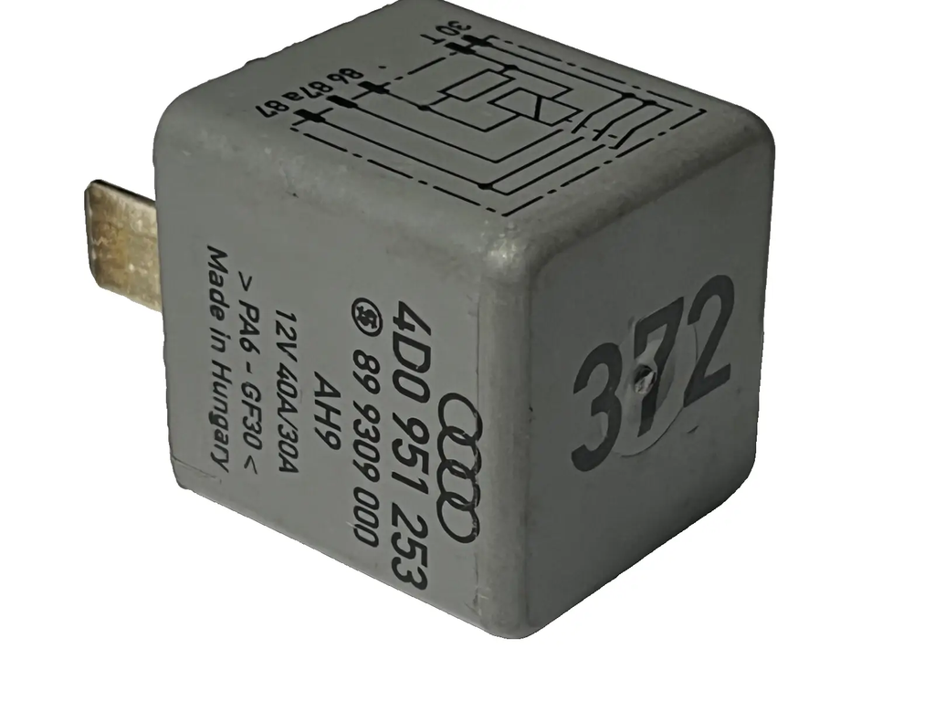 1992-2004 Audi S4 S6 A4 Fuel Pump Relay 12V 40A 30A OEM 4D0 951 253 Gray by Audi