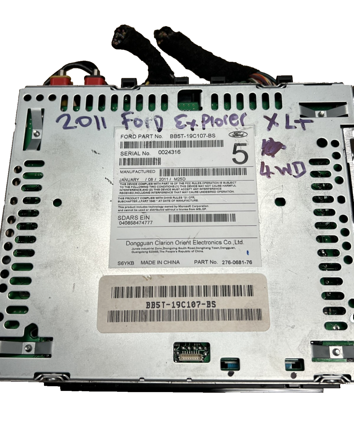 2011-2015 Ford Explorer AM FM Radio CD Player Receiver OEM BB5T 19C107 BS