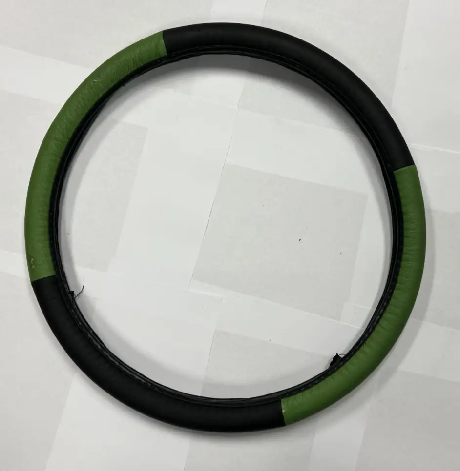 Universal Steering Wheel Cover Black Green for Steering Wheel Protection by Unbranded