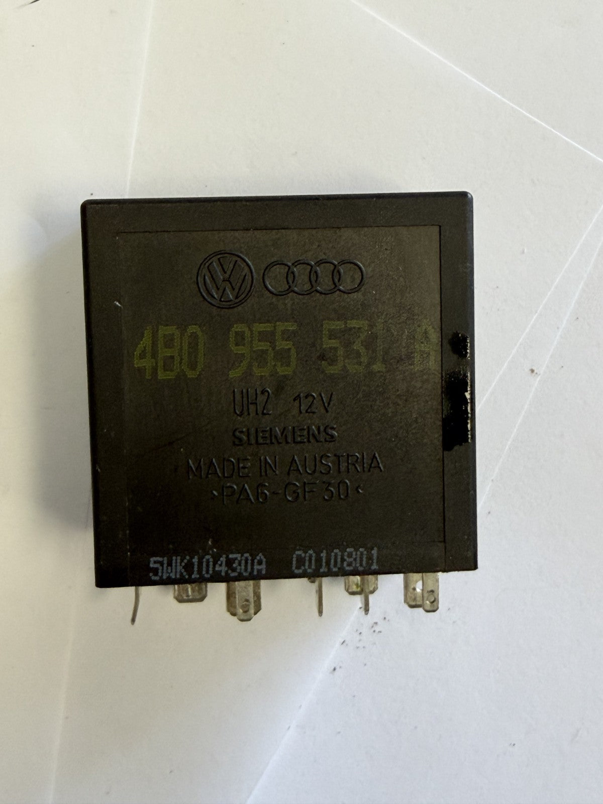 1997 1998 1999 2000 2001 2002 2003 Volkswagen MK4 Golf Relay 12V 4B0955531A