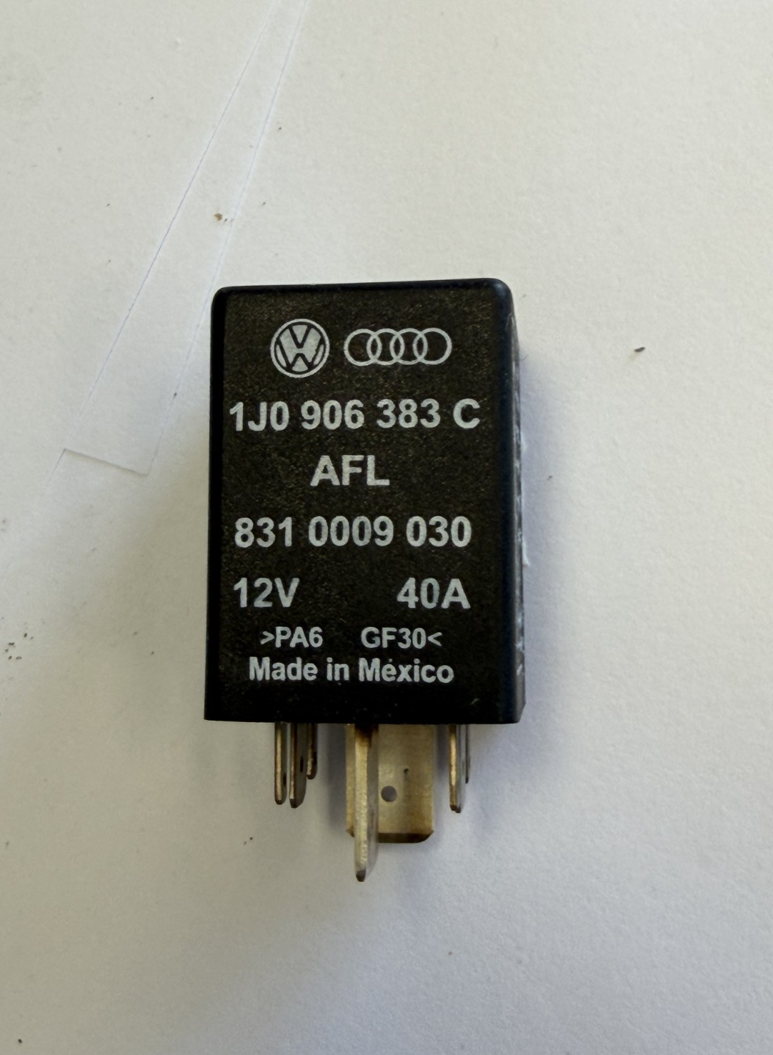 02 2002 Volkswagen Cabrio Fuel Pump Relay 12V 40A 831 0009 030, 1J0 906 383 C