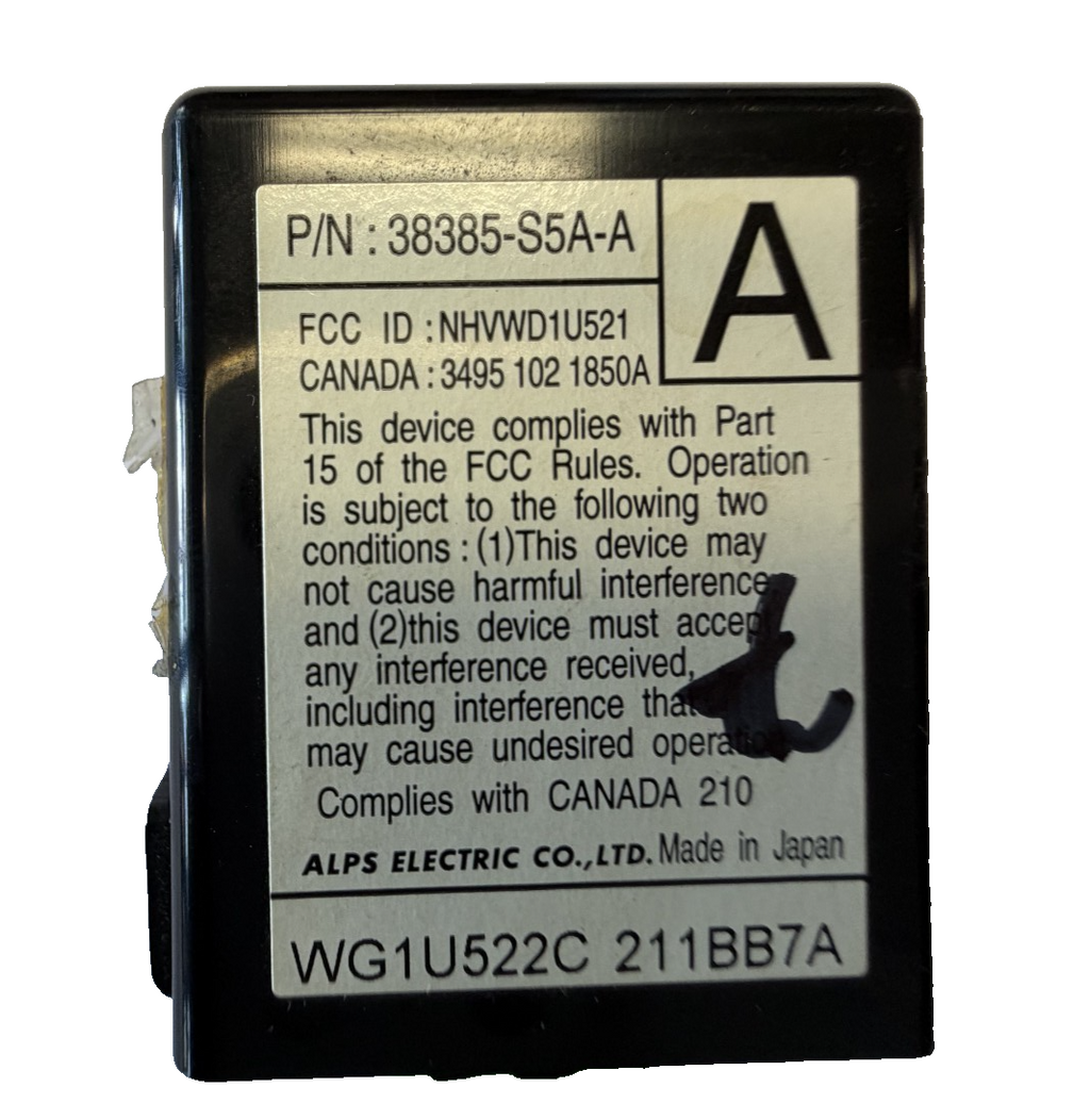 01 02 03 04 05 Honda Civic Keyless Entry Receiver Module 38385S5AA, 211BB7A by Alps