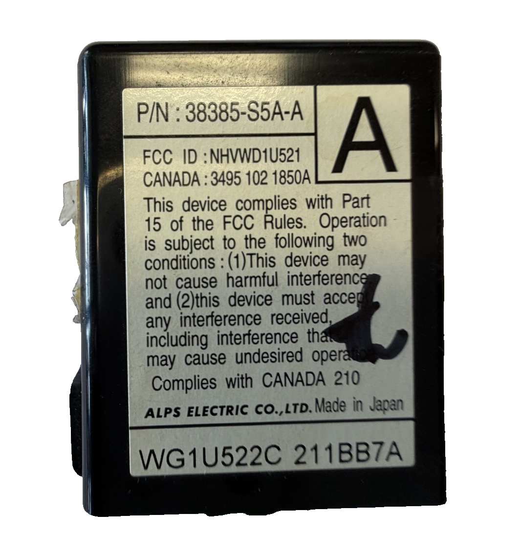 01 02 03 04 05 Honda Civic Keyless Entry Receiver Module 38385S5AA, 211BB7A by Alps